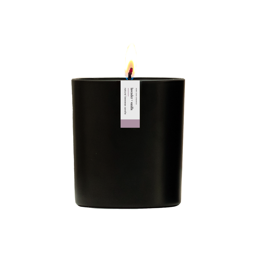 LAVENDER + VANILLA BEESWAX CANDLE | 8.75 OZ